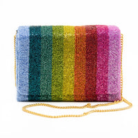 Rainbow Striped Clutch