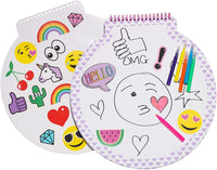 Emoji Jumbo Sketch Book w/Watercolor Markers