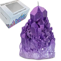 Amethyst Abundance Quartz Crystal Candle