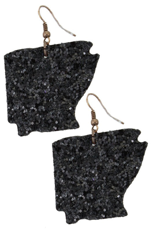 Black Arkansas Glitter Earrings