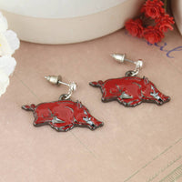 Arkansas Enamel Logo Earrings