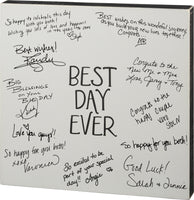 Best Day Ever Guest Book Box Sign