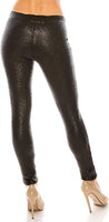 Black Glitter Sequin Leggings