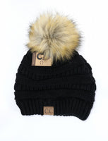 CC Beanie - Black With Pom