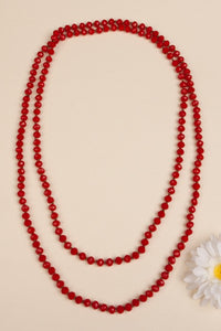 Crystal Beaded Necklace (Multiple Colors)