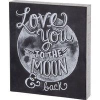Chalk Sign - Love You To The Moon And Back