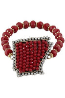 Crystal Arkansas Bracelet Red