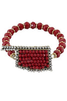Crystal Oklahoma Bracelet Red