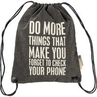 Drawstring Bag - Forget Your Phone