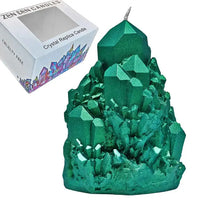 Emerald Abundance Quartz Crystal Candle