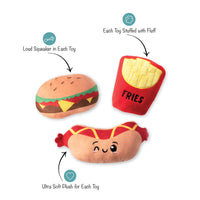 Fast Foods Dog Toy Set
