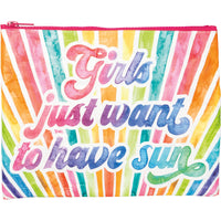Zipper Pouch - Girls Just Want To Have Sun
