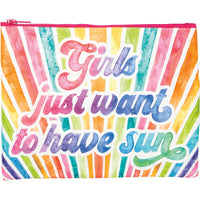 Zipper Pouch - Girls Just Want To Have Sun