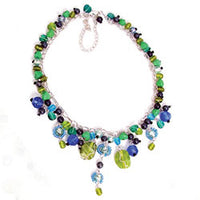 Green/Blue Multi-Bead Necklace