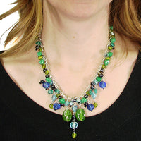 Green/Blue Multi-Bead Necklace