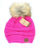 CC Beanie - Hot Pink With Pom