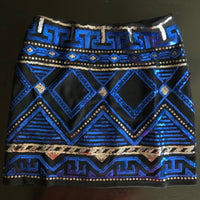Black & Blue Sequin Skirt