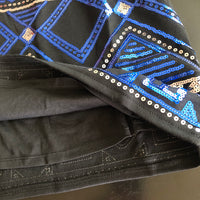 Black & Blue Sequin Skirt