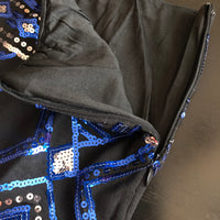 Black & Blue Sequin Skirt