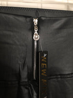 Black Zipper Front Leggings