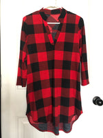 Red & Black Plaid Dress