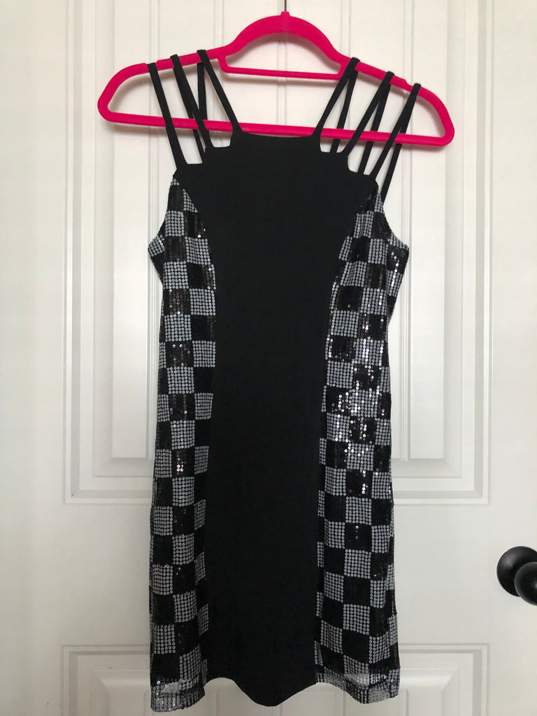 Strappy Checkered Dress