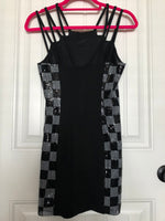 Strappy Checkered Dress
