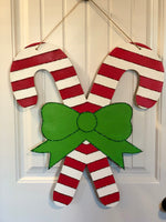 Christmas Candy Canes Door Hanger