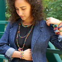 Kantha Bead Long Necklace