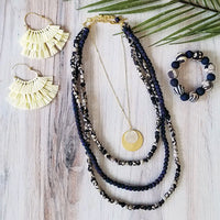 Kantha Indigo Layered Necklace