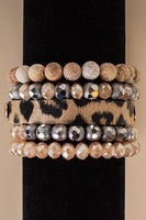 Leopard Stacked Bracelet (Multiple Colors)