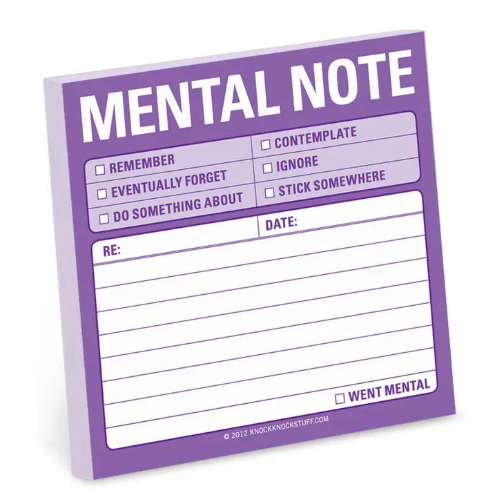 Mental Note Sticky Notes
