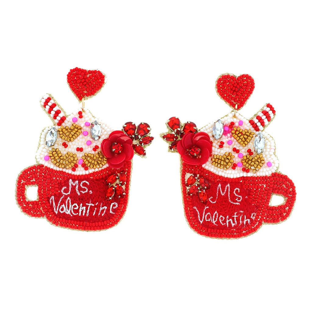 Ms. Valentine Earrings Red