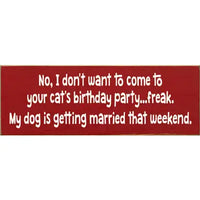 Cat's Birthday Wood Sign