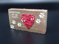 Pawprints Heart Magnet
