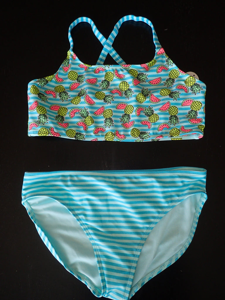Pineapple Stripes Two Piece Swimsuit