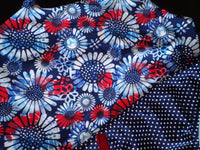 Red and Blue Flowers Two Piece Swimsuit