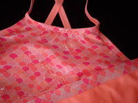 Pink & Orange Mermaid Print Swimsuit With Skirt