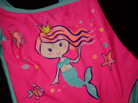 Pink and Blue Mermaid One Piece Swimsuit