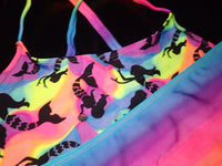 Rainbow Mermaid Print Two Piece Swimsuit