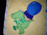 Dinosaur Pullover Bib With Washcloth