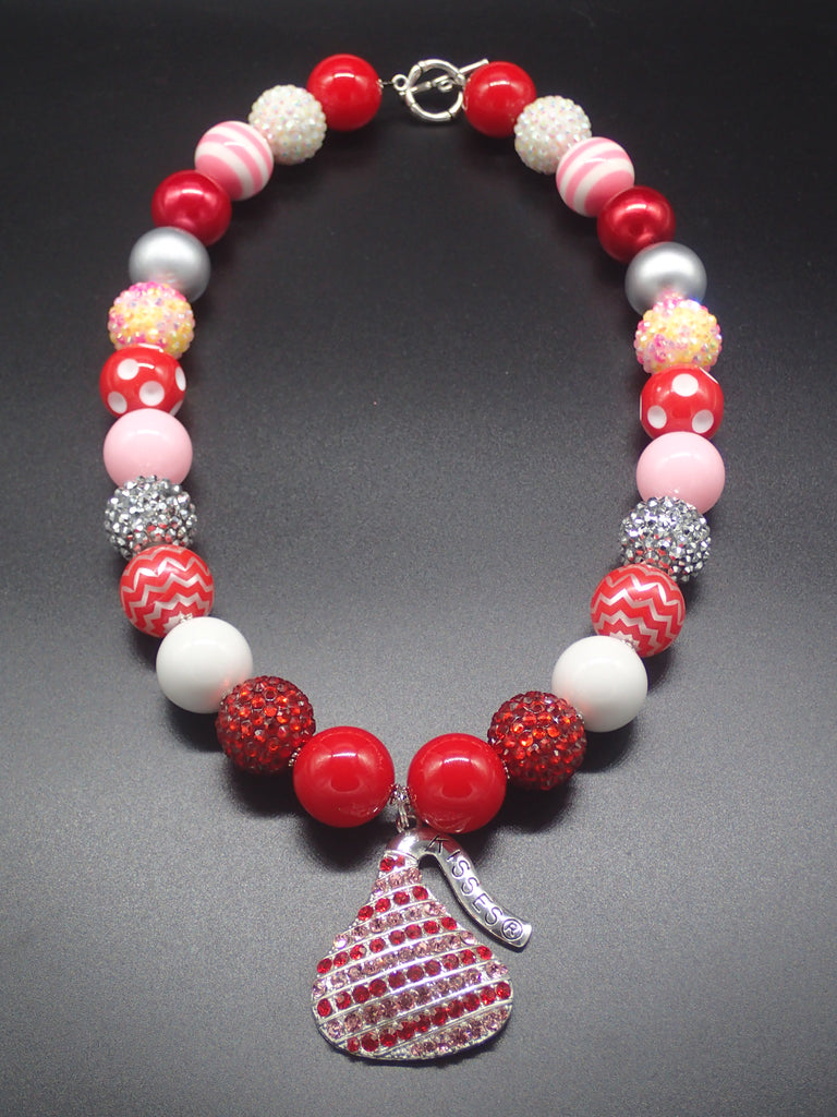 Valentine's Day Necklace - Kiss Pendant