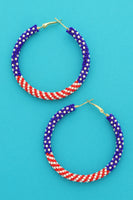 Patriotic Hoop Earrings