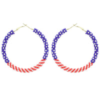 Patriotic Hoop Earrings