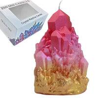 Pink/Gold Abundance Quartz Crystal Candle