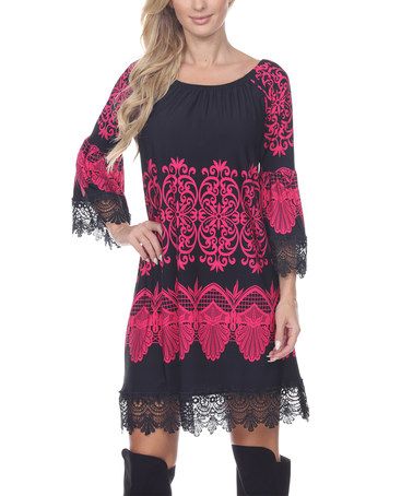 Pink & Black Lace Trim Dress | Accidentally Adorable Pink & Black Lace Trim Dress | Accidentally Adorable