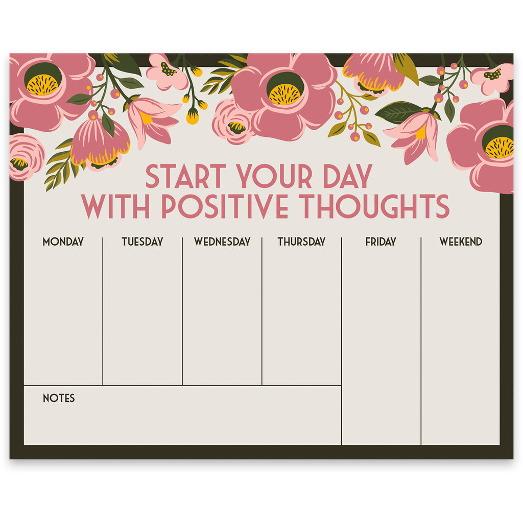 Positive Thoughts Notepad