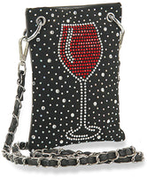 Red Wine Glass Petite Crossbody Sling