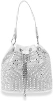 Rhinestone Bling Drawstring Hobo