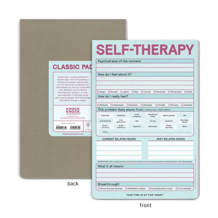Self Therapy Notepad | Accidentally Adorable